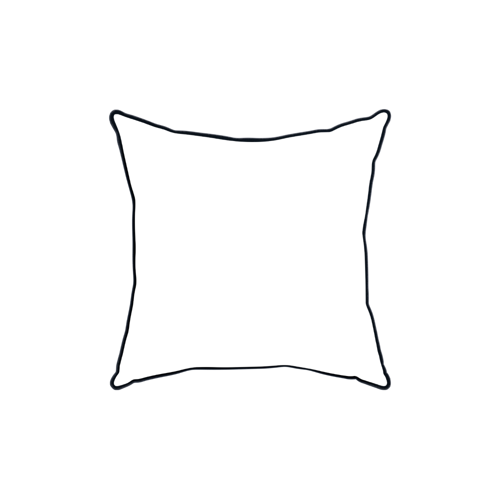 18-square ruby moss custom pillow with c piping on white background