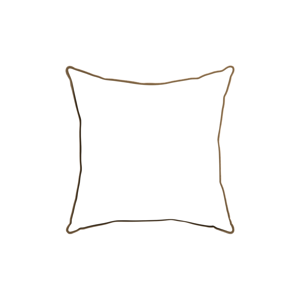 18-square ruby moss custom pillow with c piping on white background