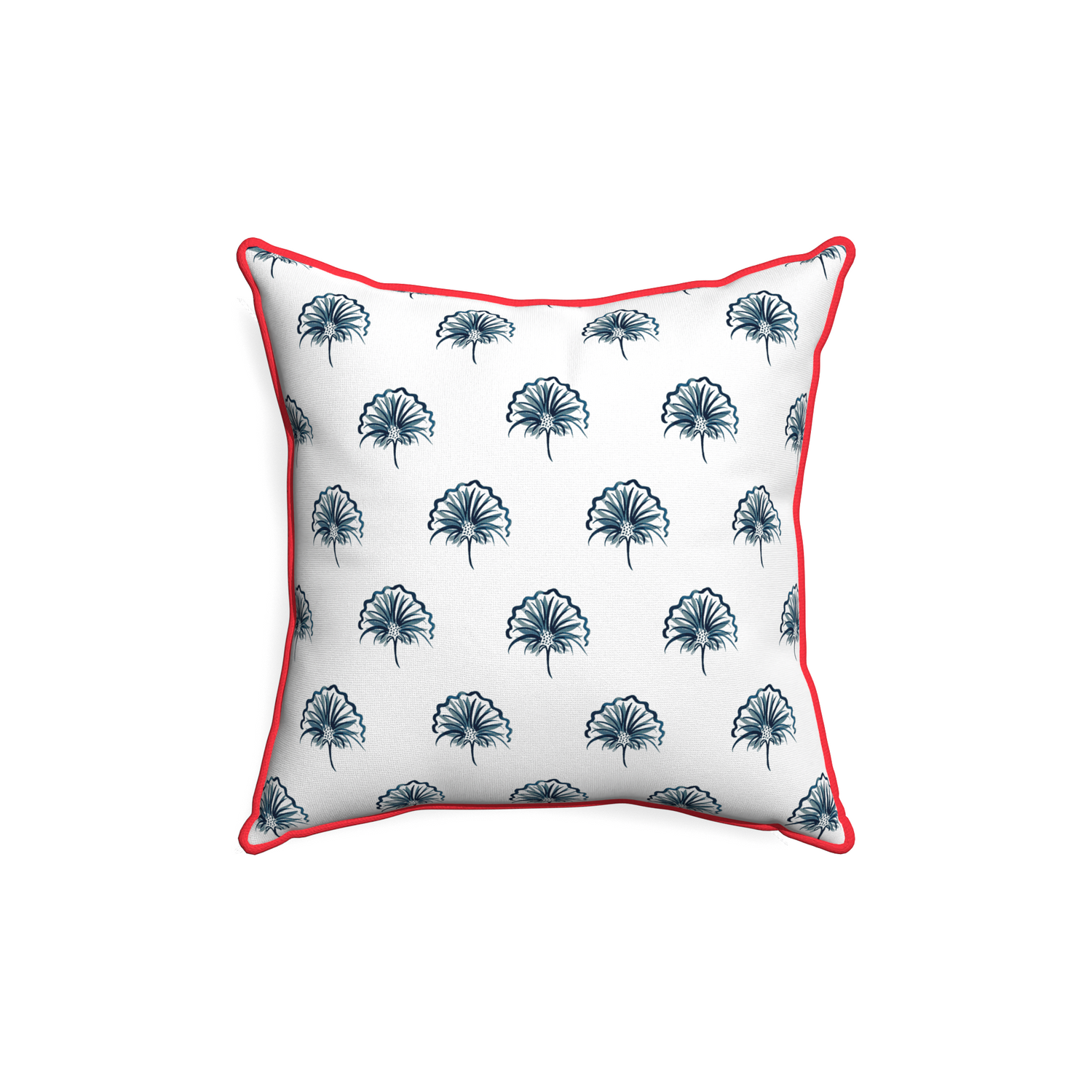 18-square penelope midnight custom floral navypillow with cherry piping on white background