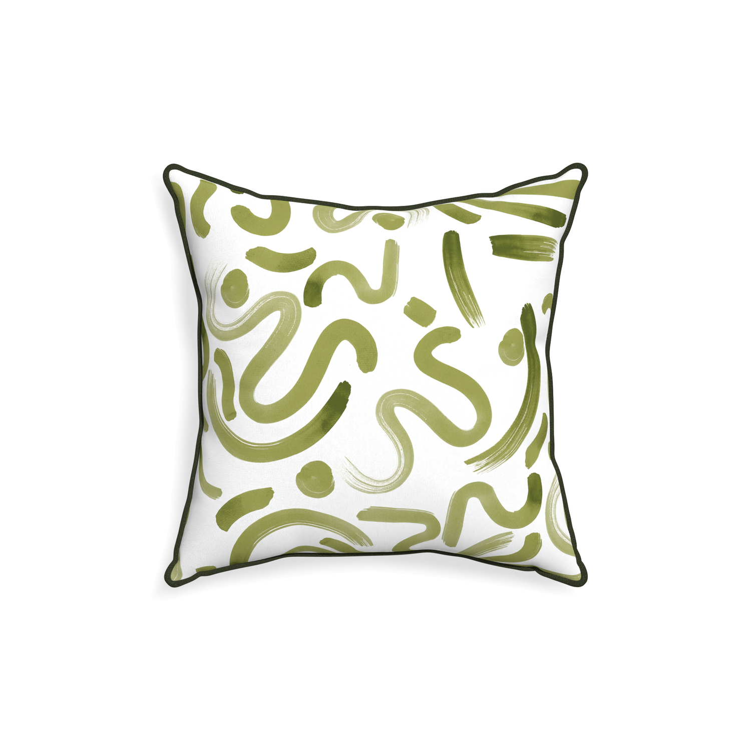 18-square hockney moss custom moss greenpillow with f piping on white background