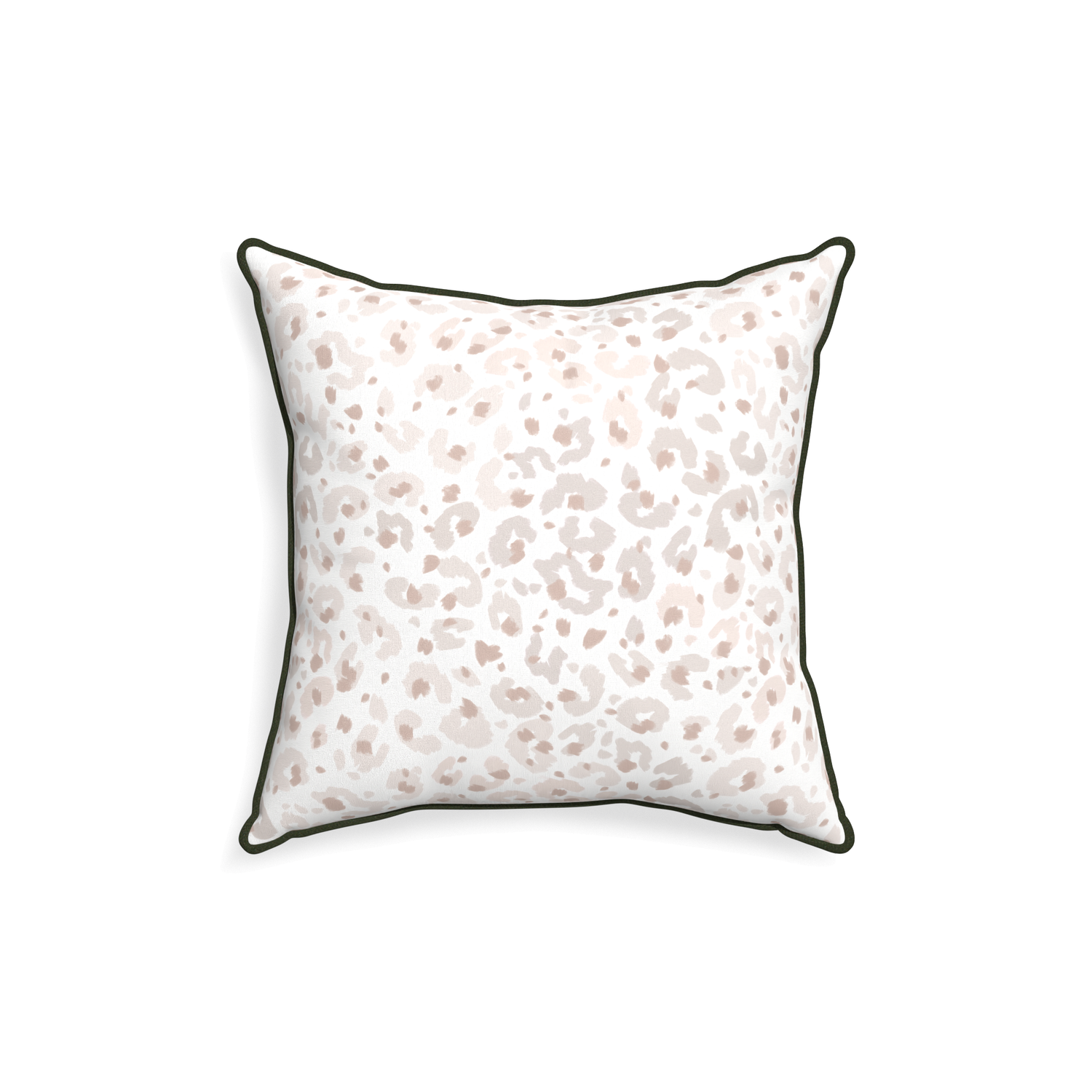 18-square rosie custom beige animal printpillow with f piping on white background