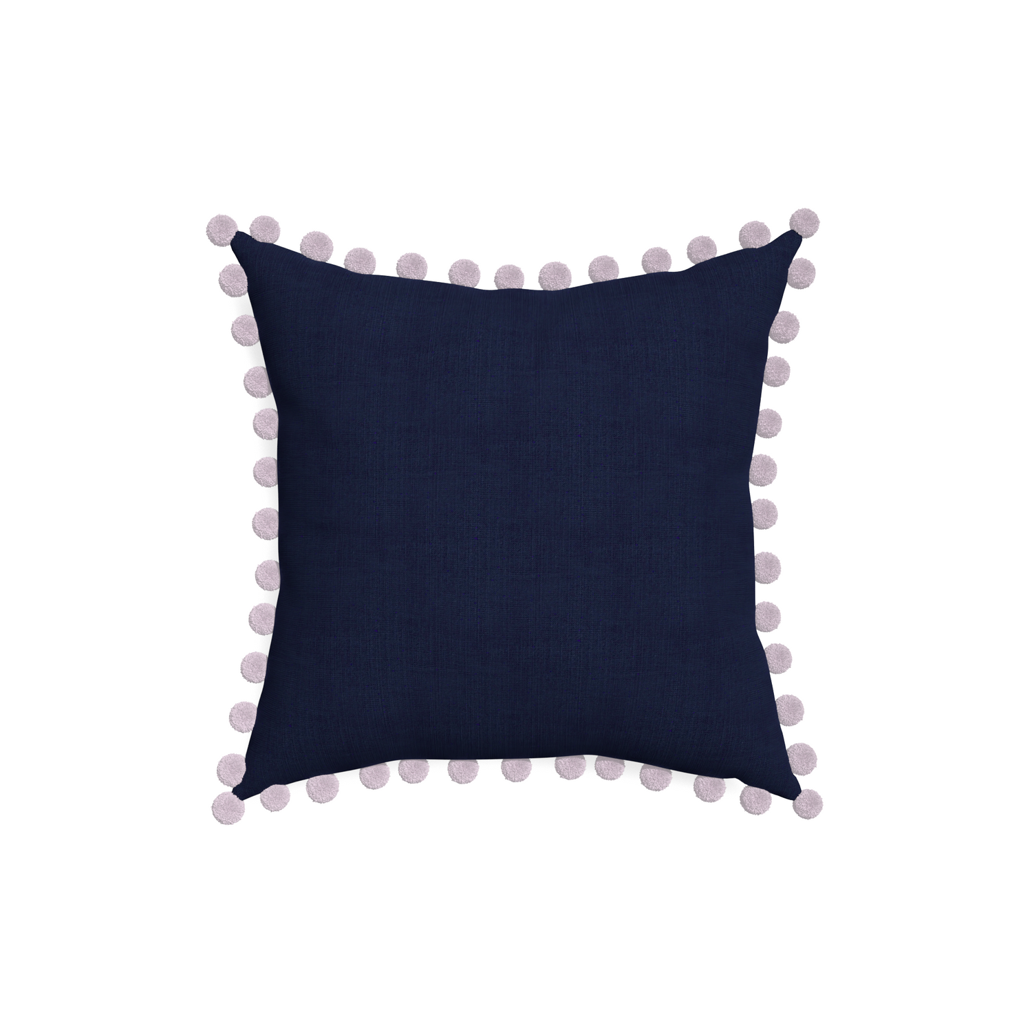 18-square midnight custom navy bluepillow with l on white background