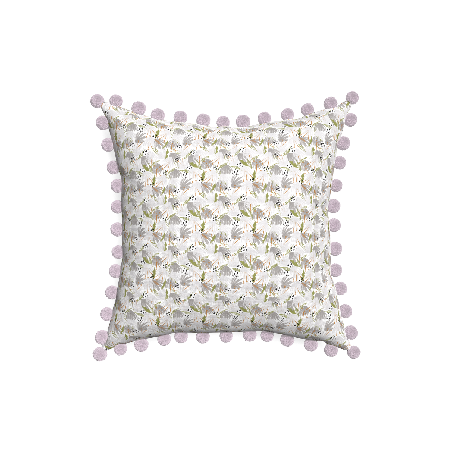 18-square eden grey custom grey floralpillow with l on white background