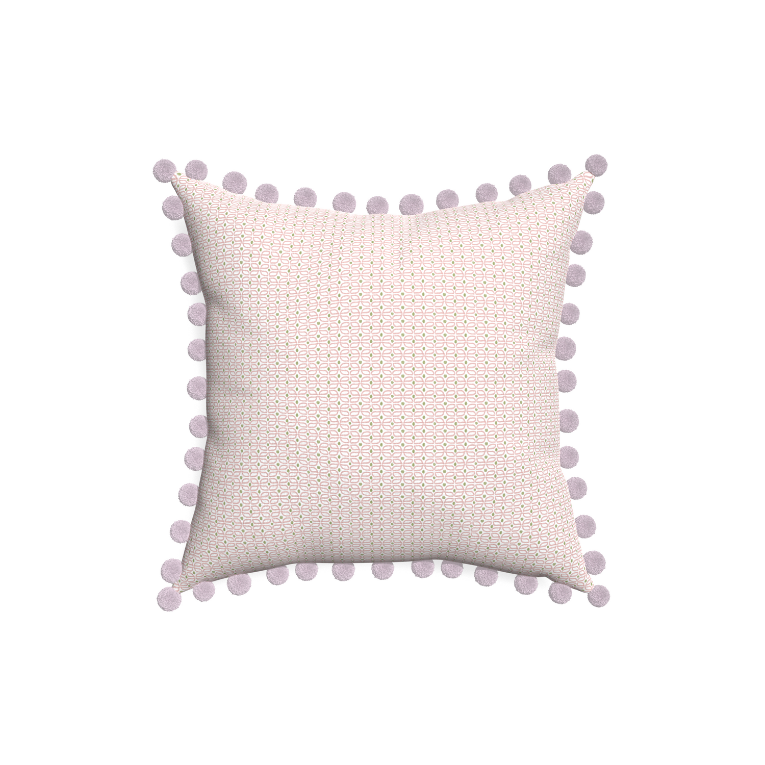 18-square loomi pink custom pink geometricpillow with l on white background