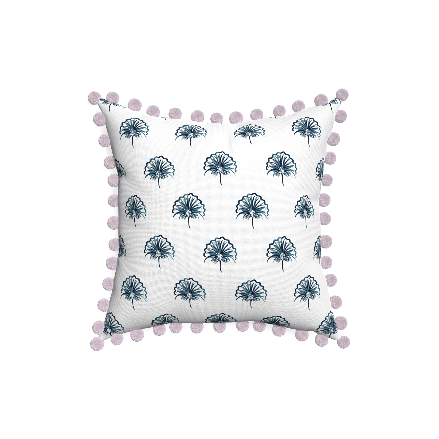 18-square penelope midnight custom floral navypillow with l on white background
