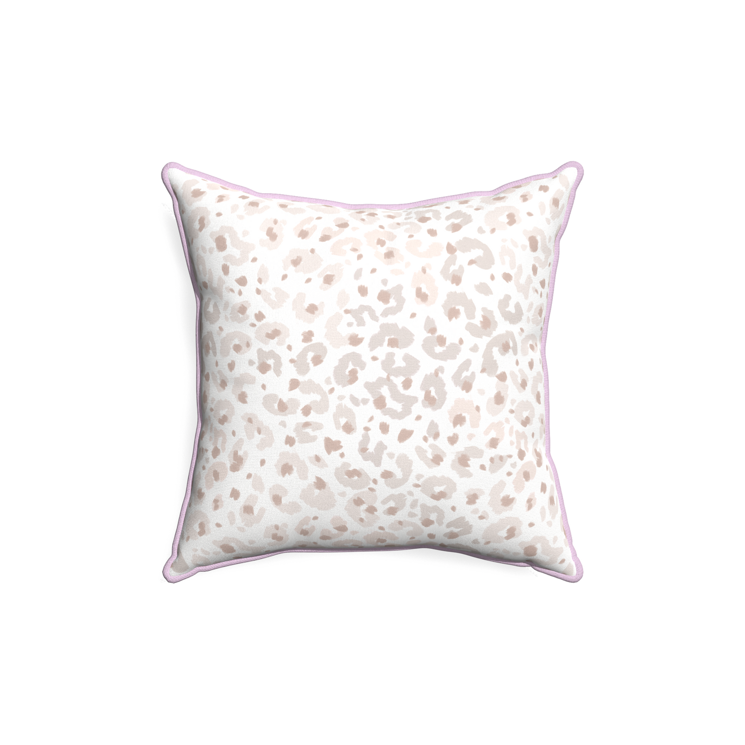 18-square rosie custom beige animal printpillow with l piping on white background