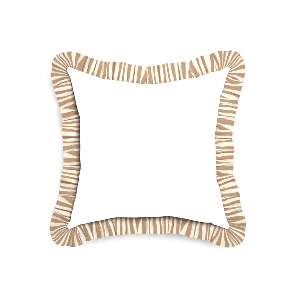 18-square ruby moss custom pillow with l on white background