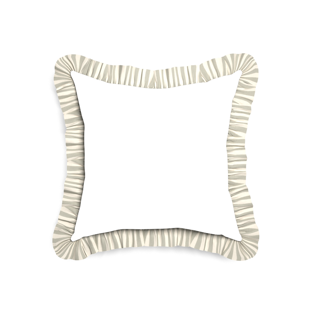 18-square ruby moss custom pillow with l on white background