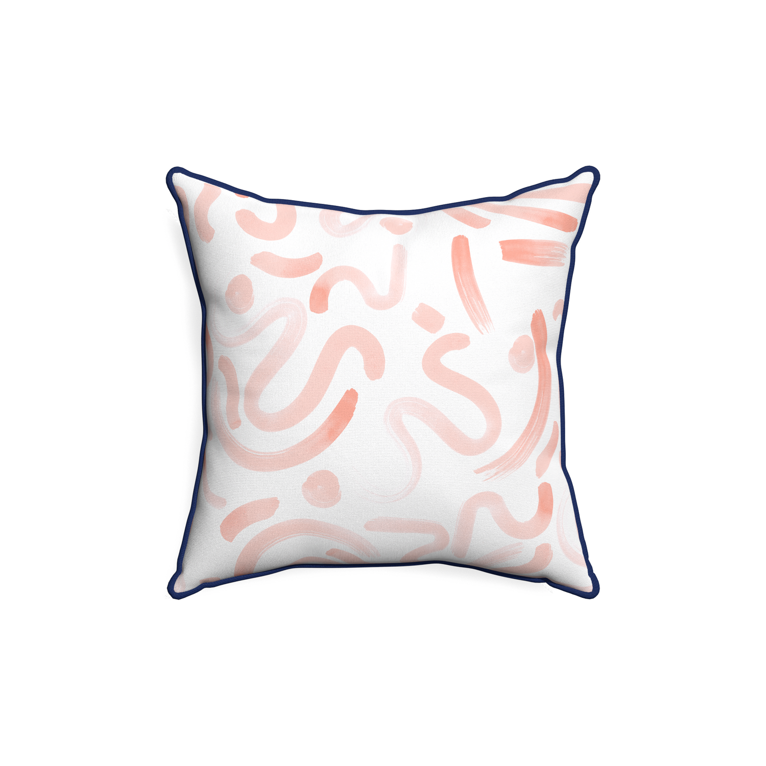 18-square hockney pink custom pink graphicpillow with midnight piping on white background