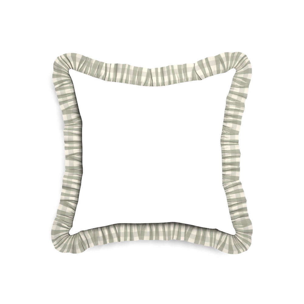 18-square ruby moss custom pillow with m on white background