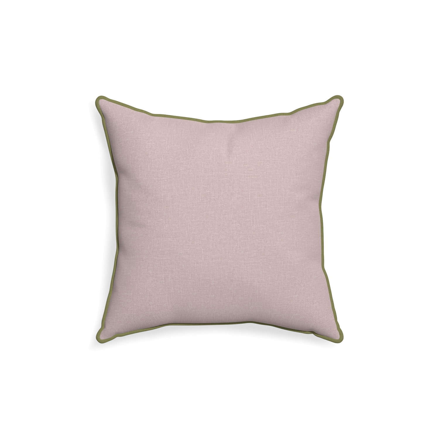 18-square orchid custom mauve pinkpillow with moss piping on white background