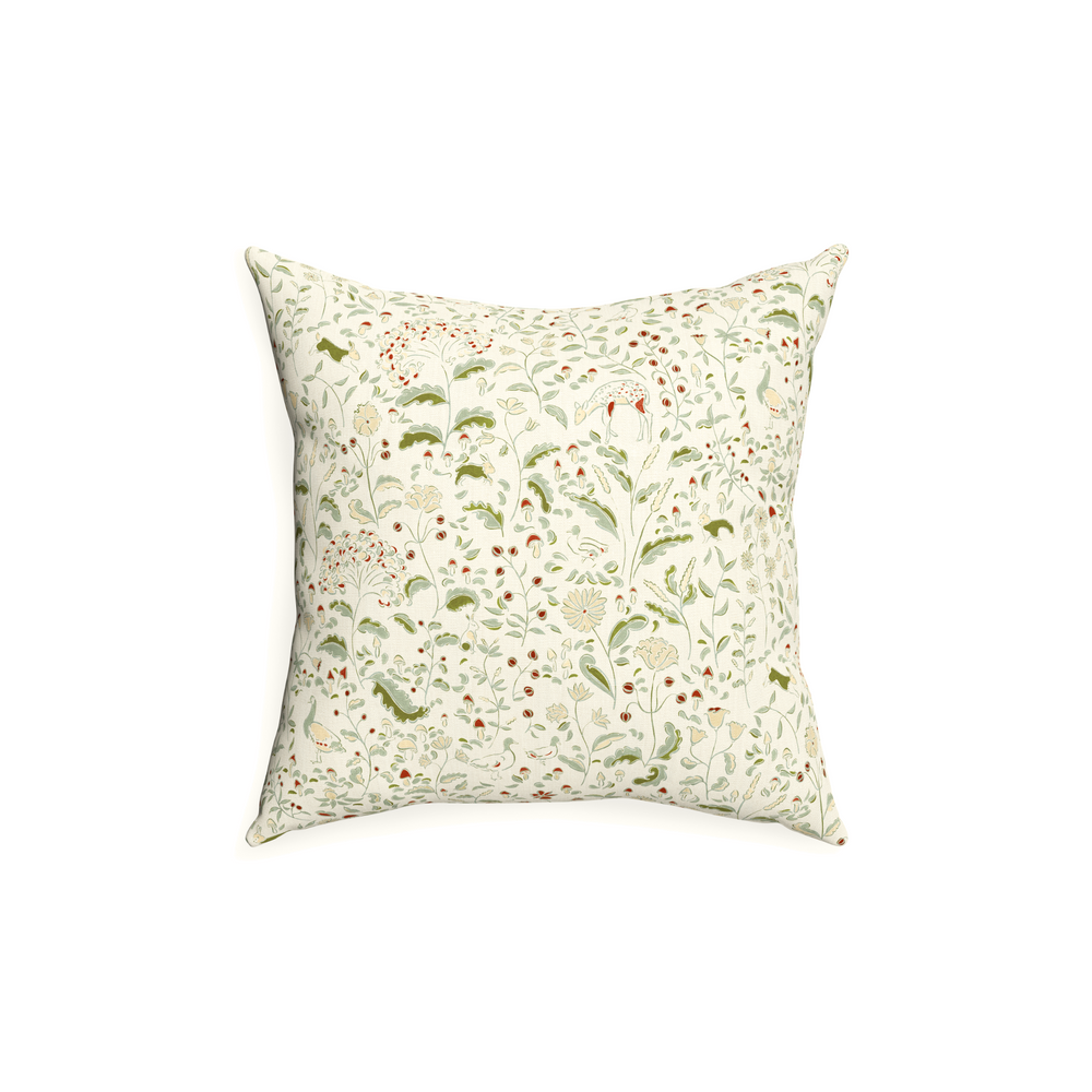 18-square ruby moss custom pillow with n on white background