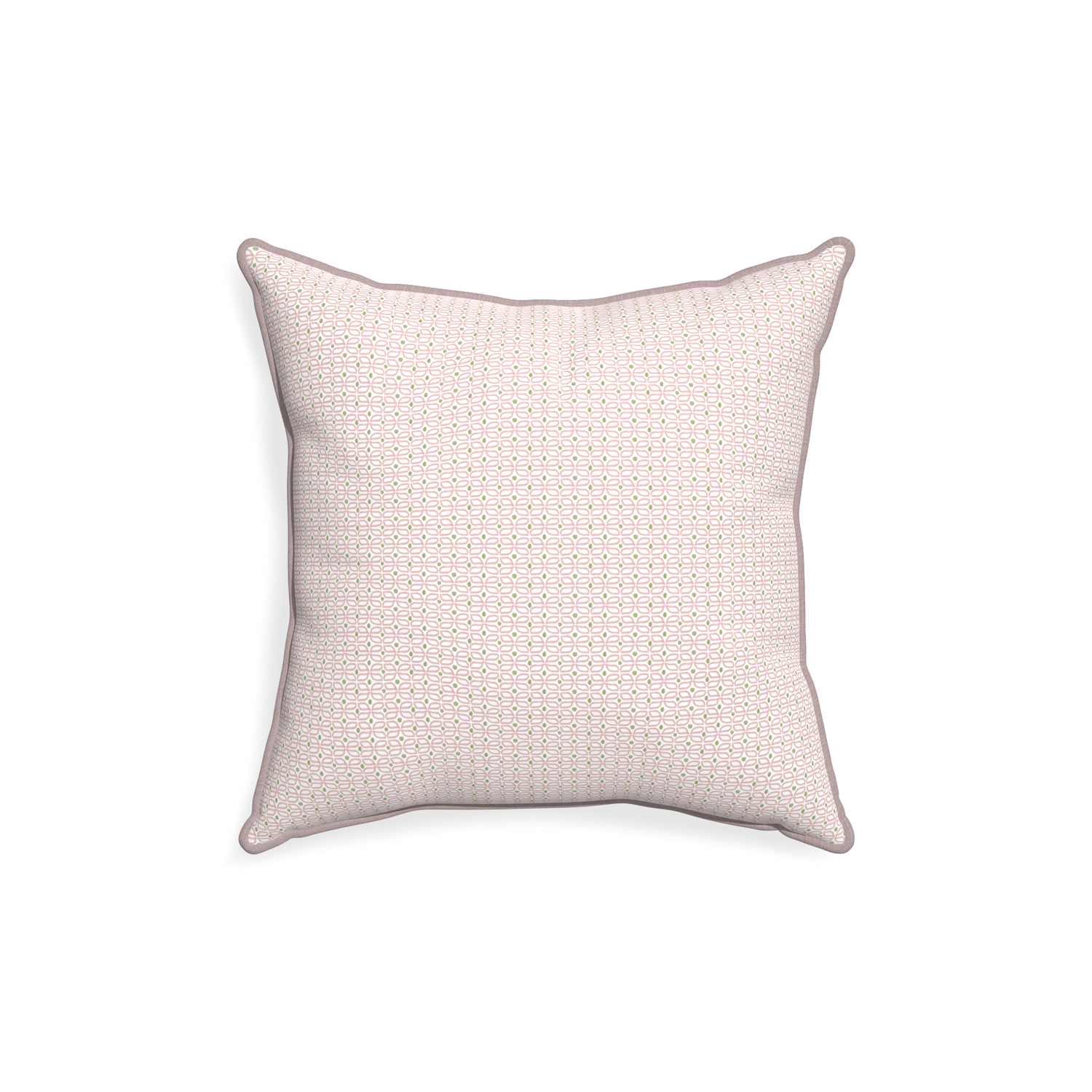 18-square loomi pink custom pink geometricpillow with orchid piping on white background
