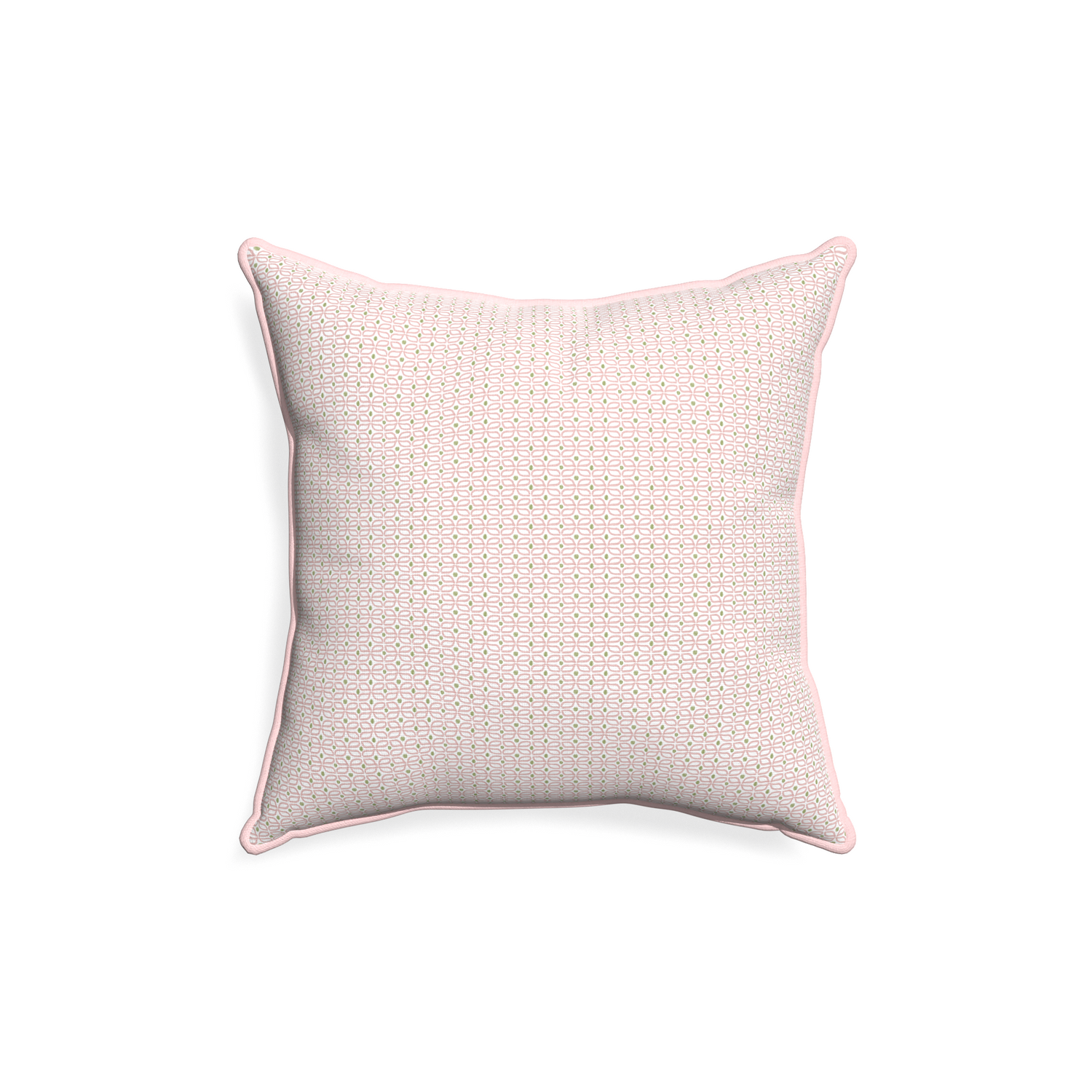 18-square loomi pink custom pink geometricpillow with petal piping on white background