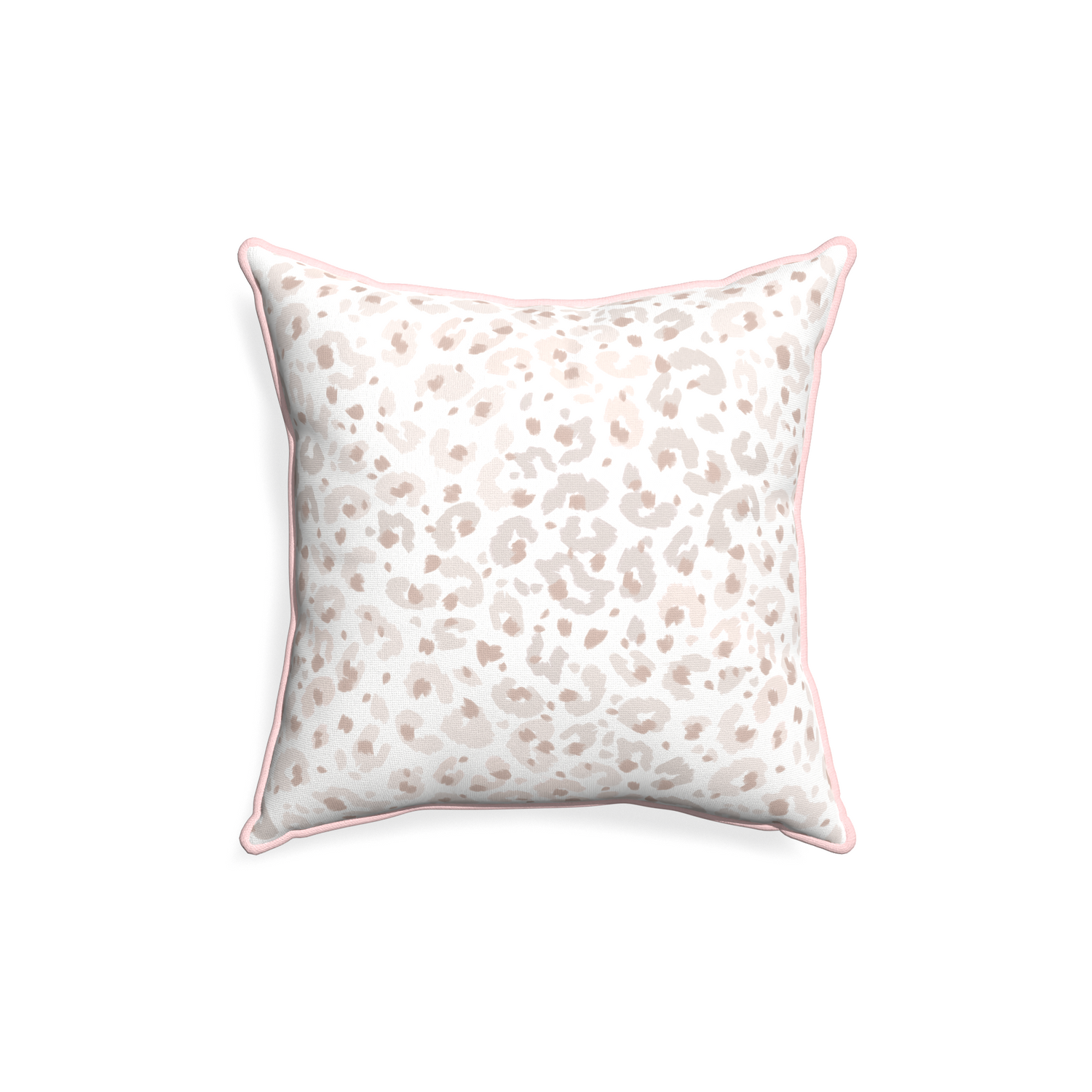 18-square rosie custom beige animal printpillow with petal piping on white background