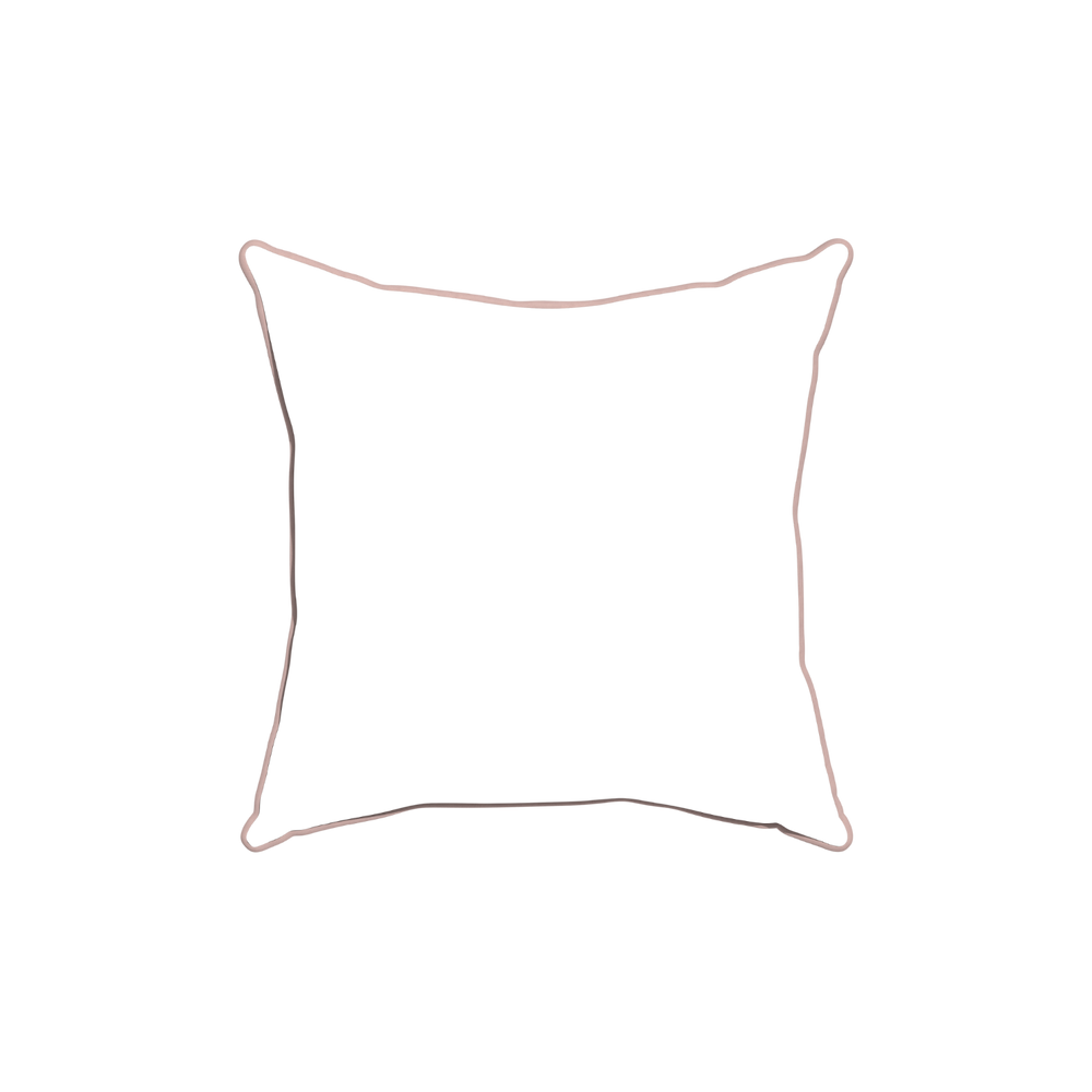 18-square ruby moss custom pillow with r piping on white background