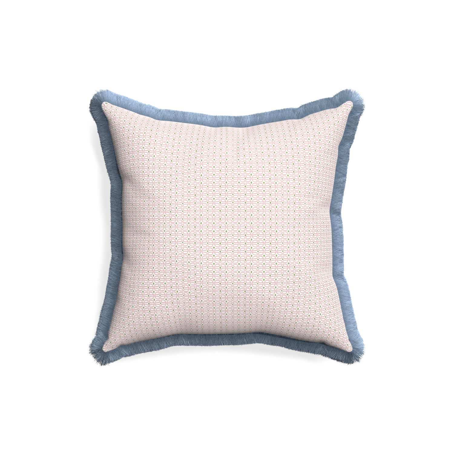 18-square loomi pink custom pink geometricpillow with sky fringe on white background