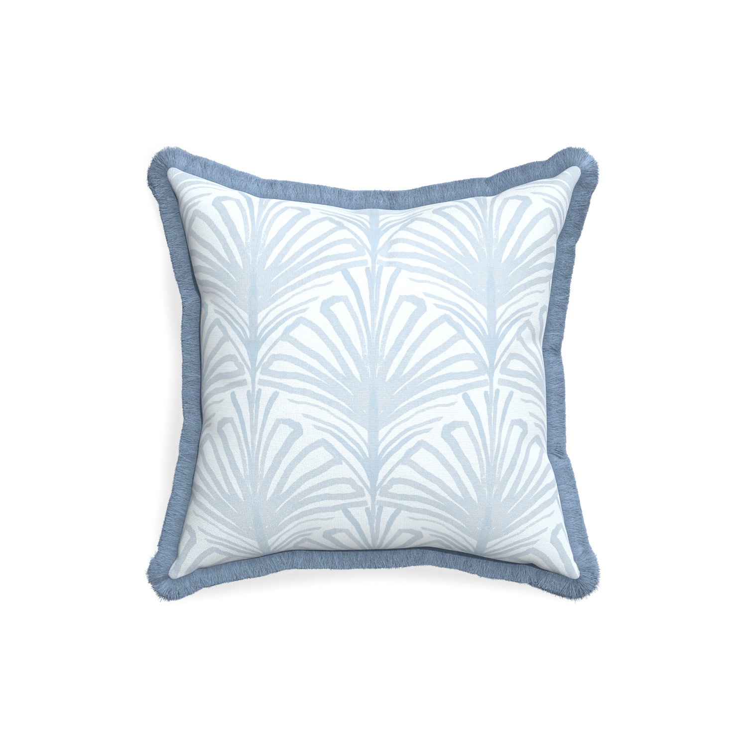 18-square suzy sky custom sky blue palmpillow with sky fringe on white background