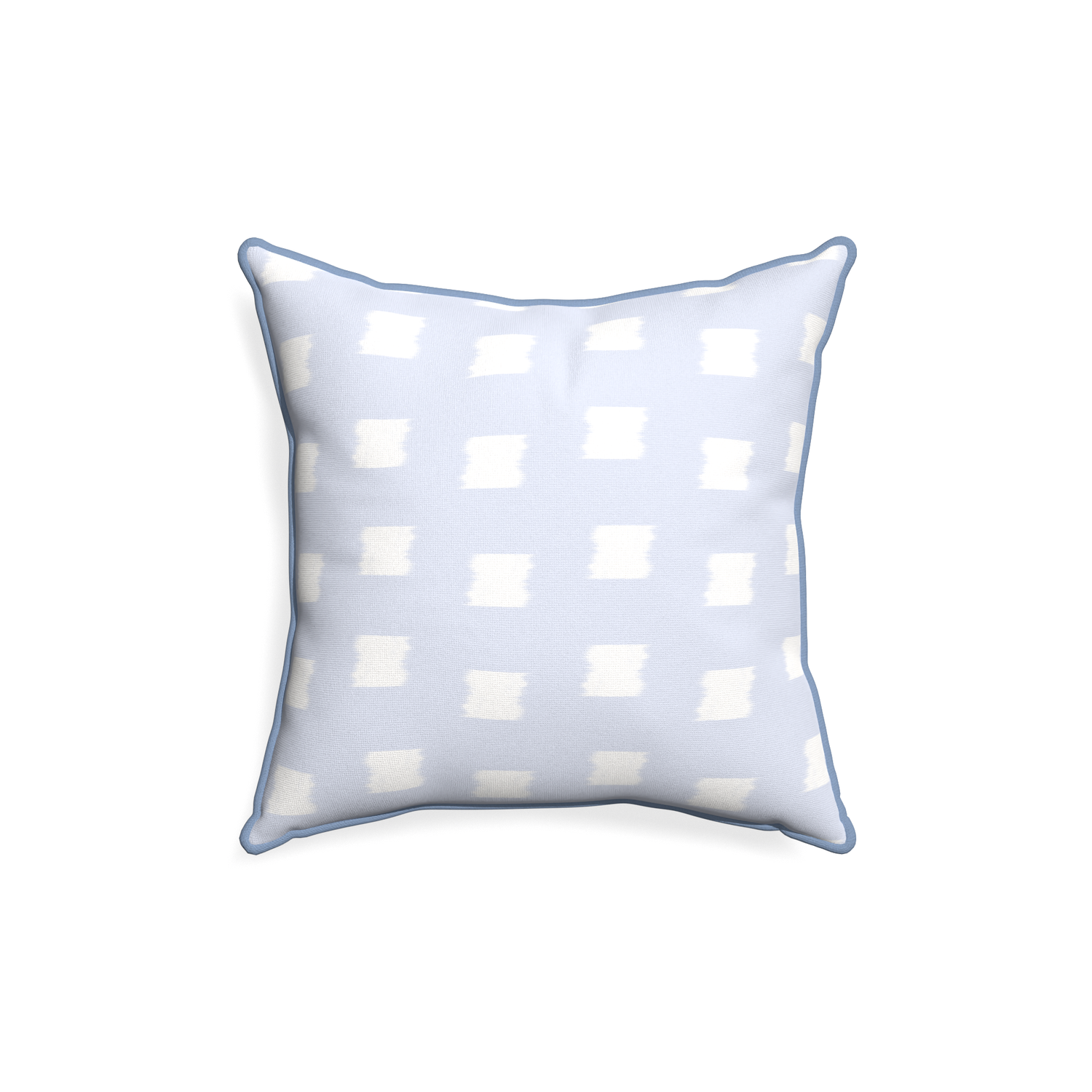 18-square denton custom sky blue patternpillow with sky piping on white background