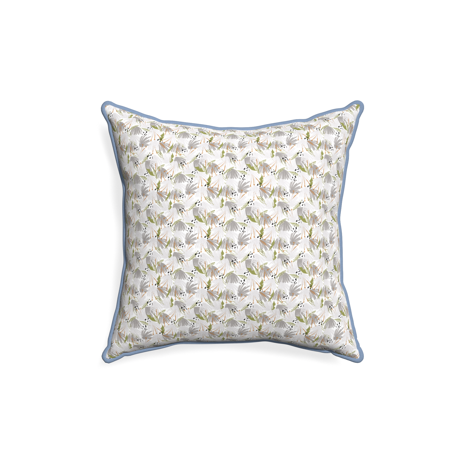 18-square eden grey custom grey floralpillow with sky piping on white background