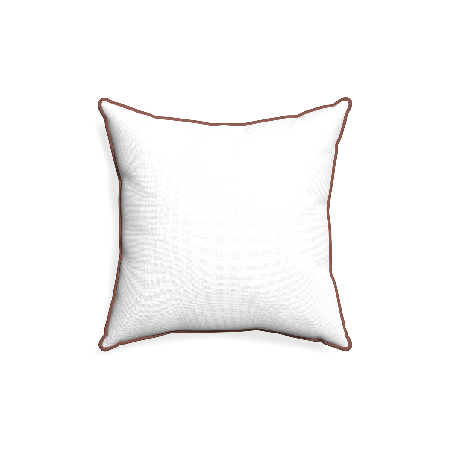 18-square snow custom white cottonpillow with w piping on white background