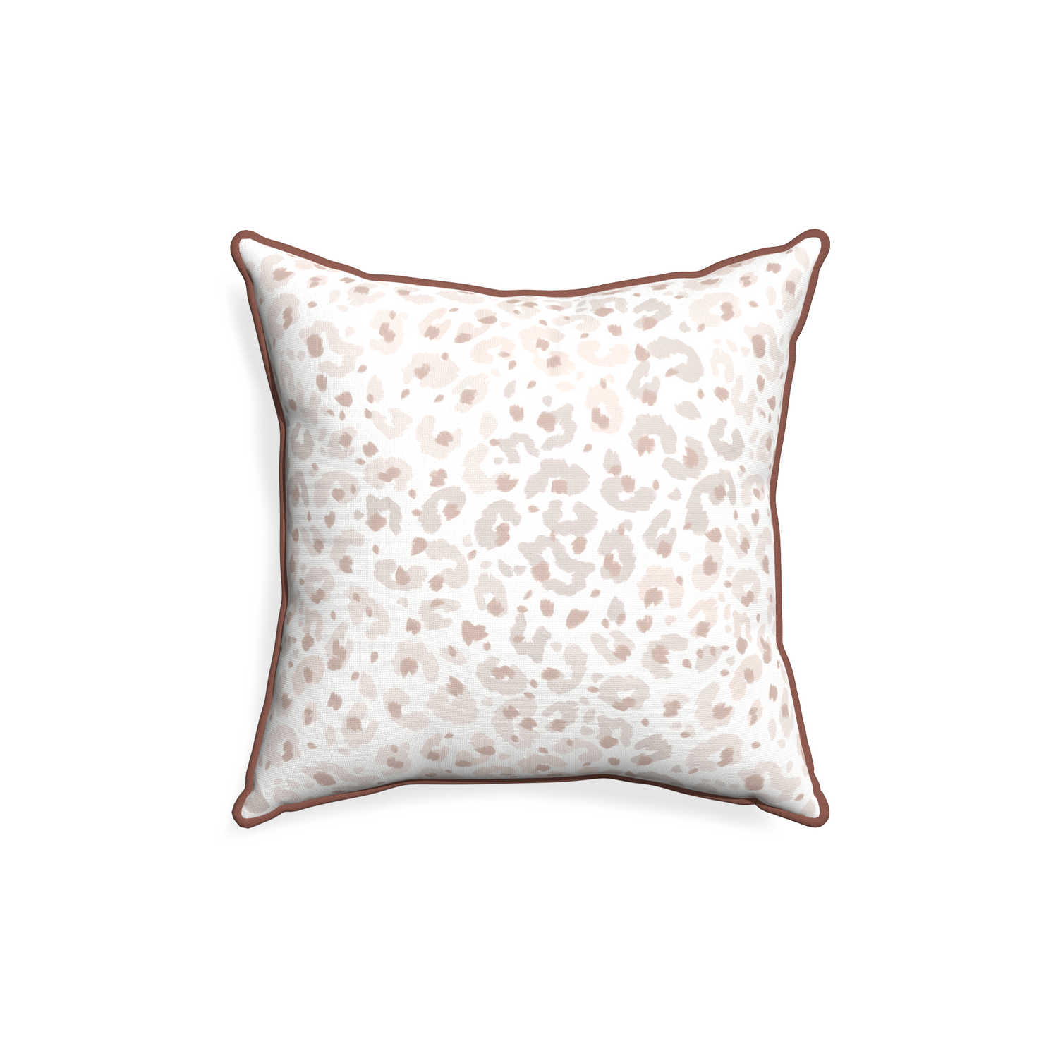18-square rosie custom beige animal printpillow with w piping on white background
