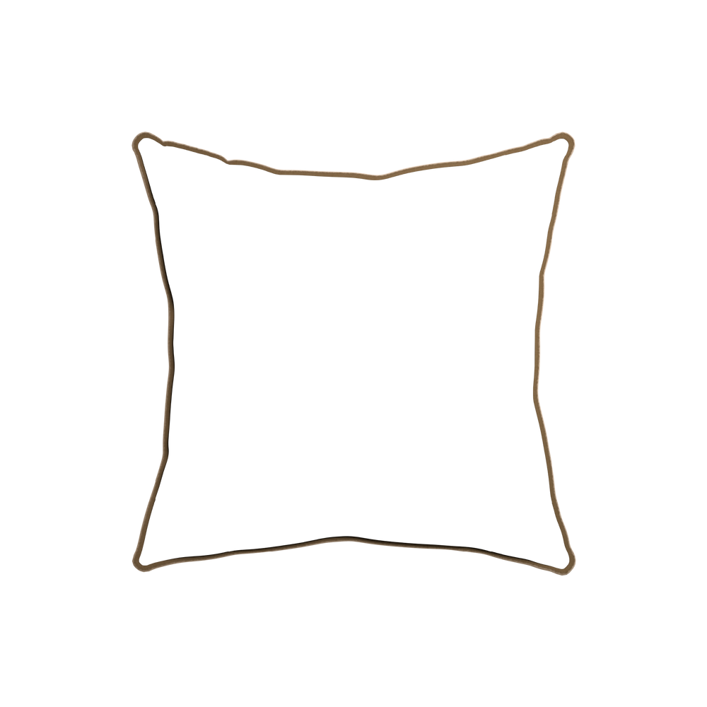 20-square ruby moss custom pillow with c piping on white background