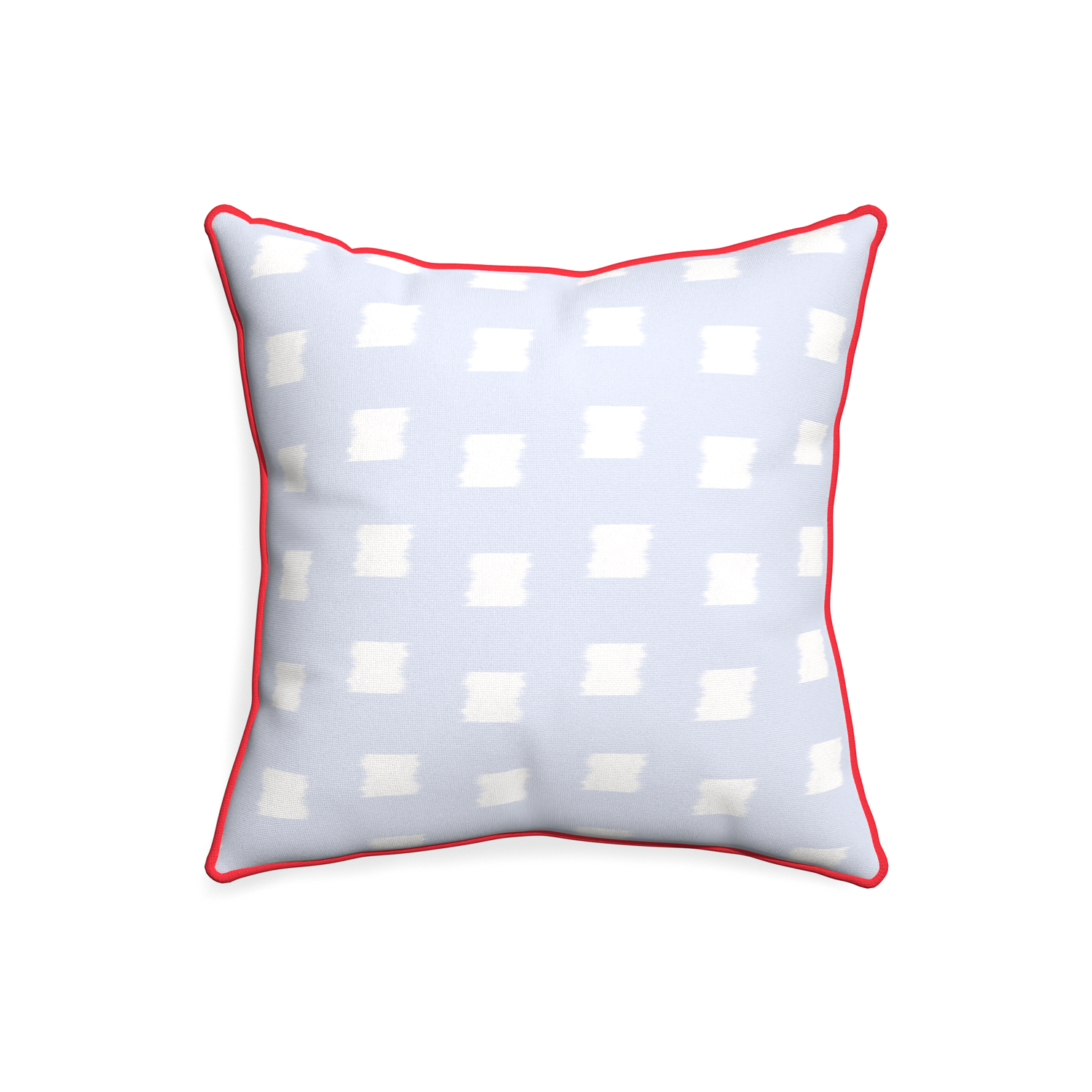 20-square denton custom sky blue patternpillow with cherry piping on white background