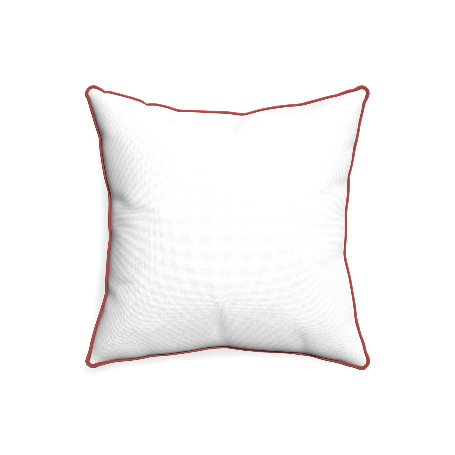 20-square snow custom white cottonpillow with c piping on white background