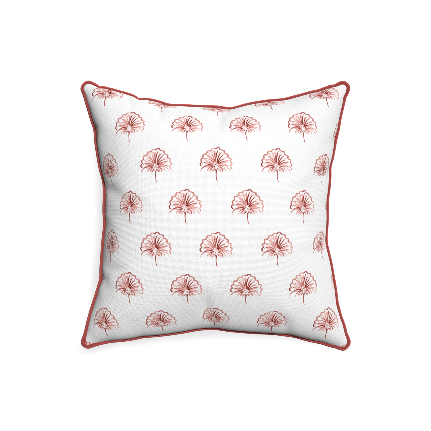 20-square penelope rose custom floral pinkpillow with c piping on white background