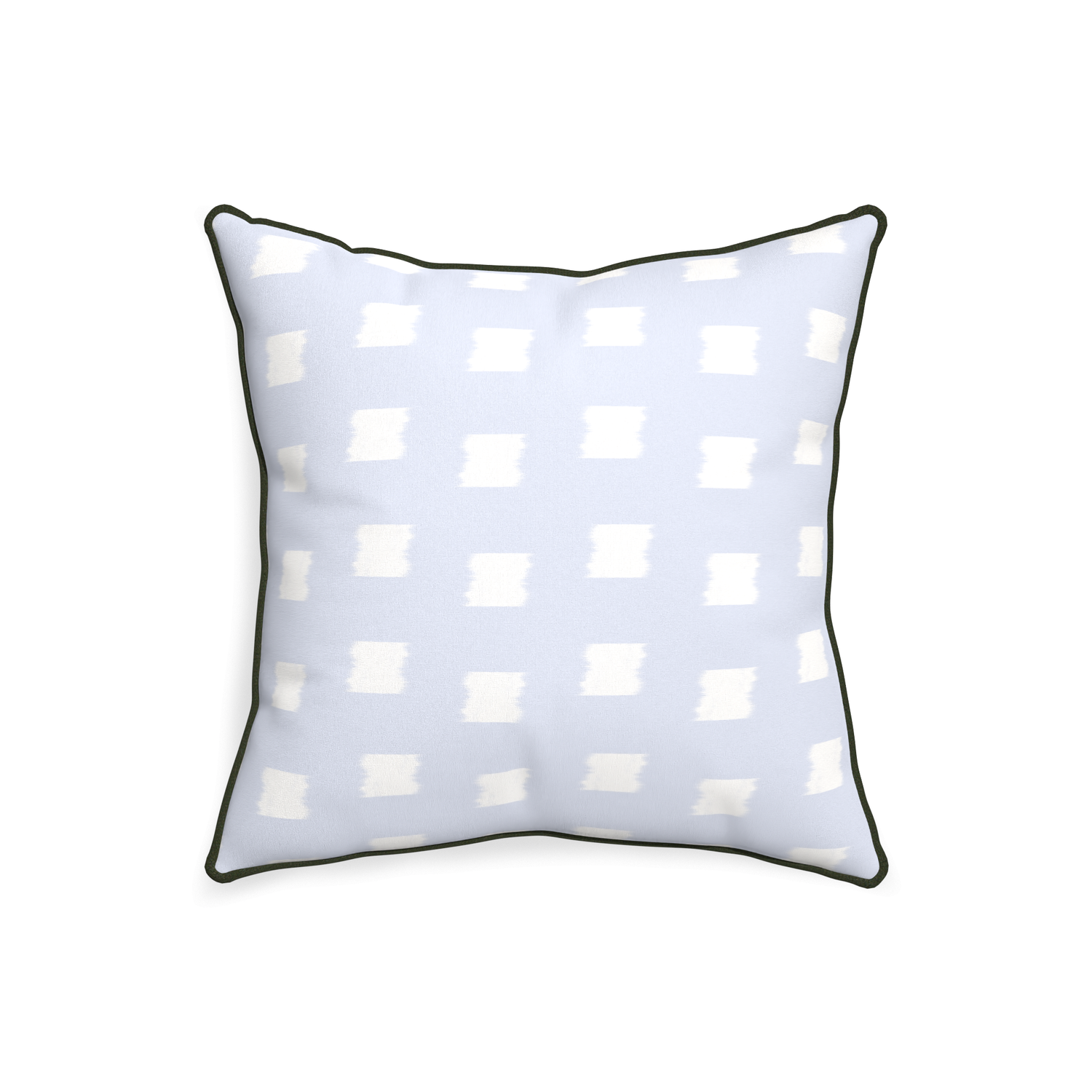 20-square denton custom sky blue patternpillow with f piping on white background