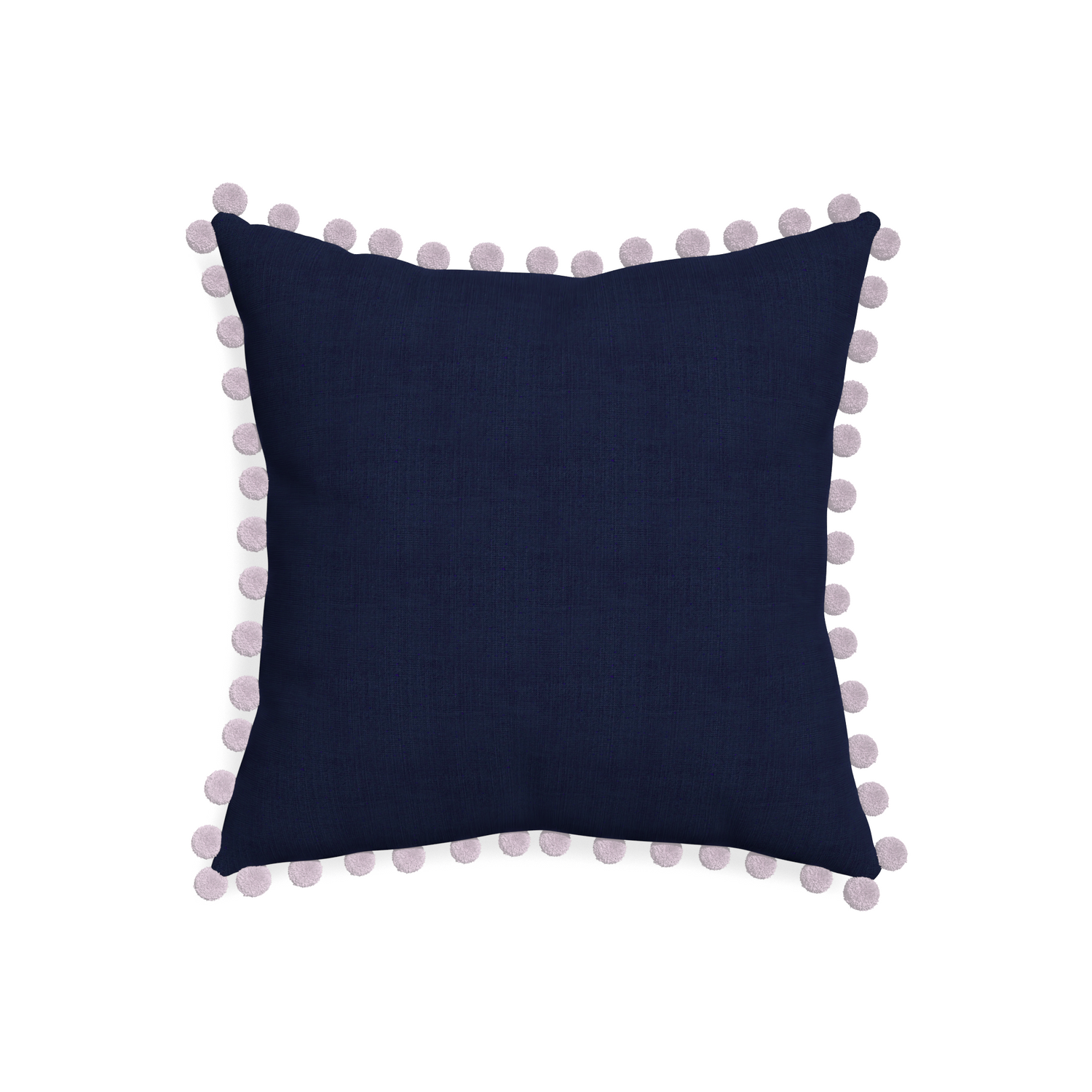 20-square midnight custom navy bluepillow with l on white background
