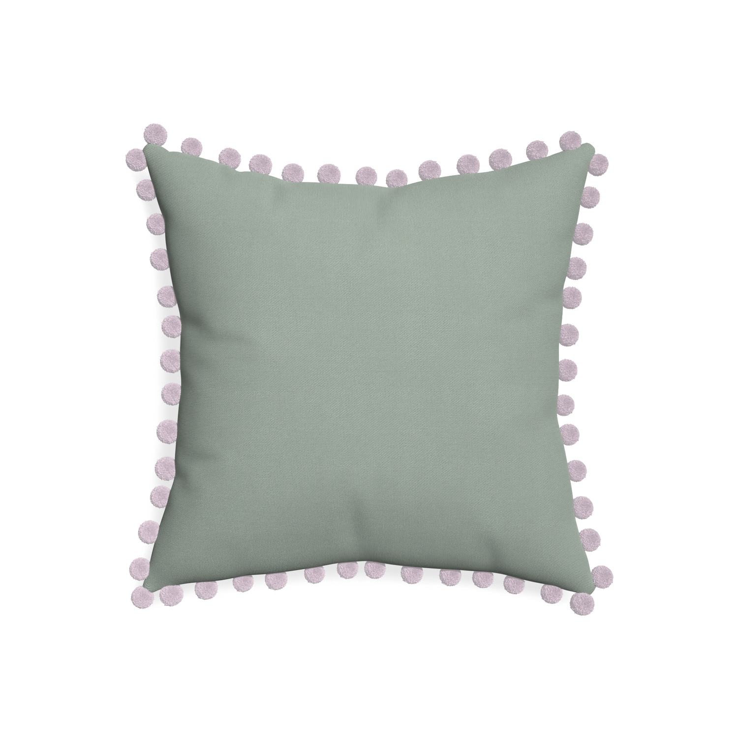20-square sage custom sage green cottonpillow with l on white background