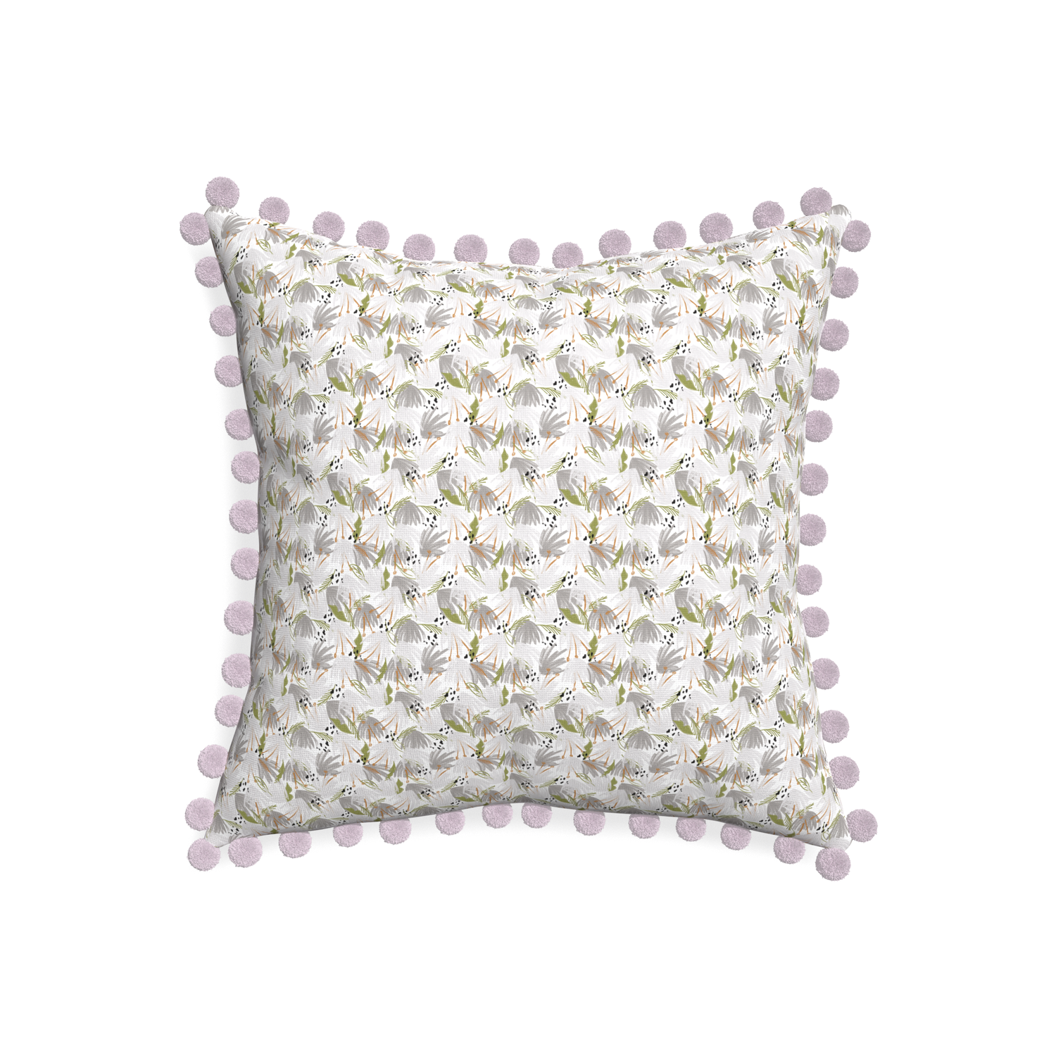 20-square eden grey custom grey floralpillow with l on white background