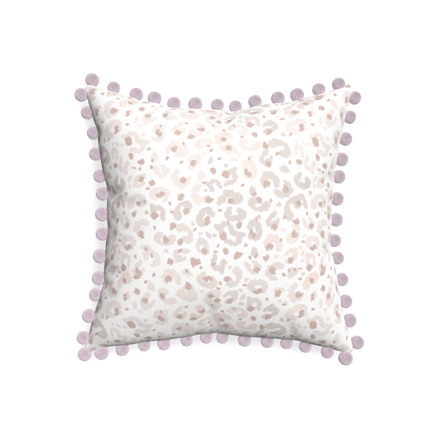 20-square rosie custom beige animal printpillow with l on white background