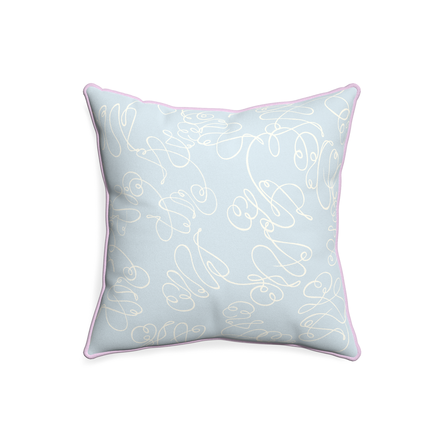 20-square mirabella custom powder blue abstractpillow with l piping on white background