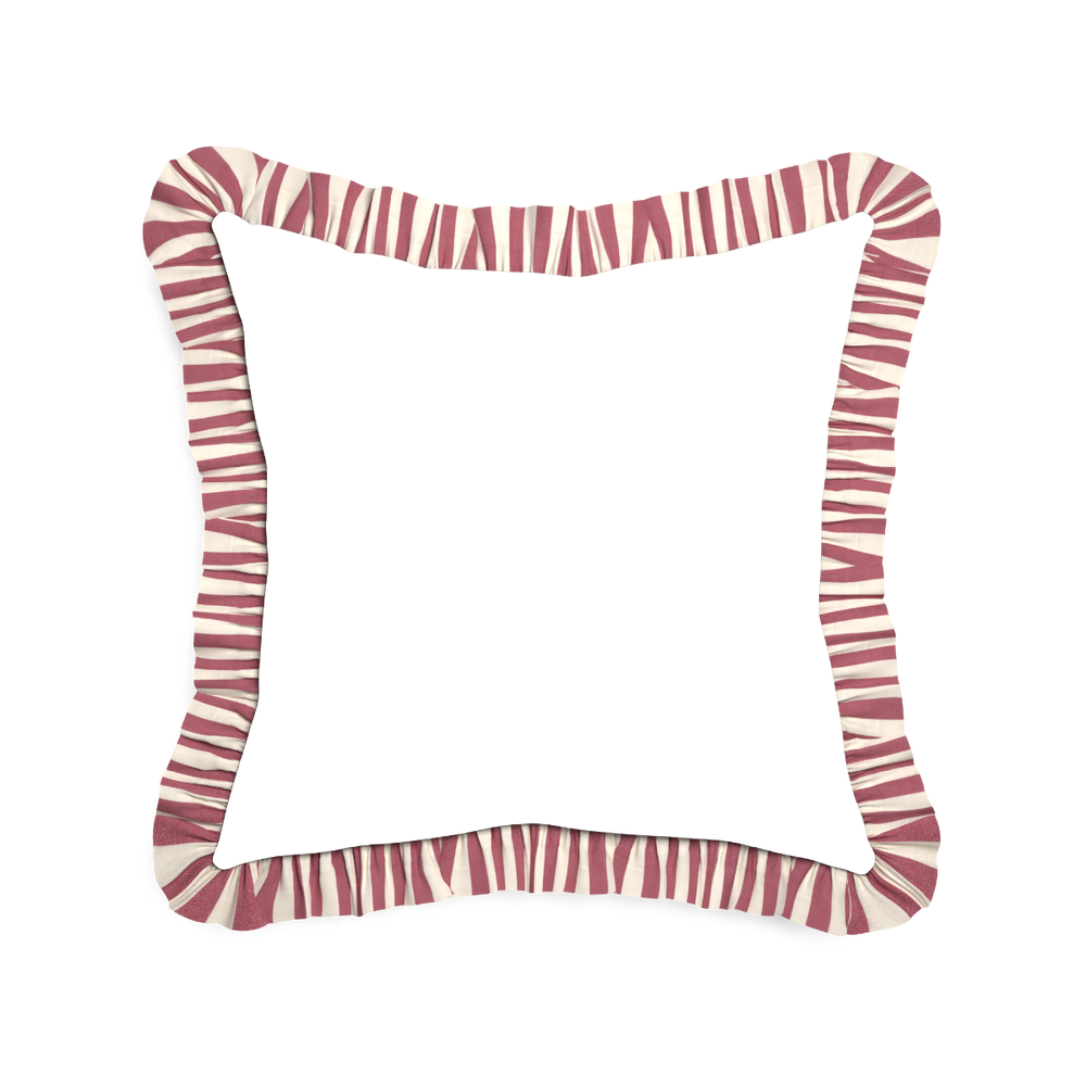 20-square ruby moss custom pillow with l on white background