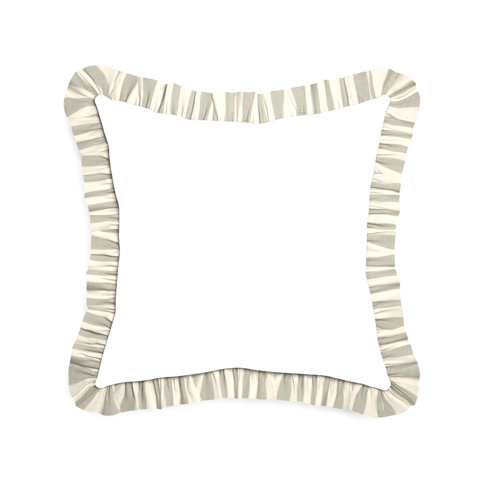 20-square ruby moss custom pillow with l on white background