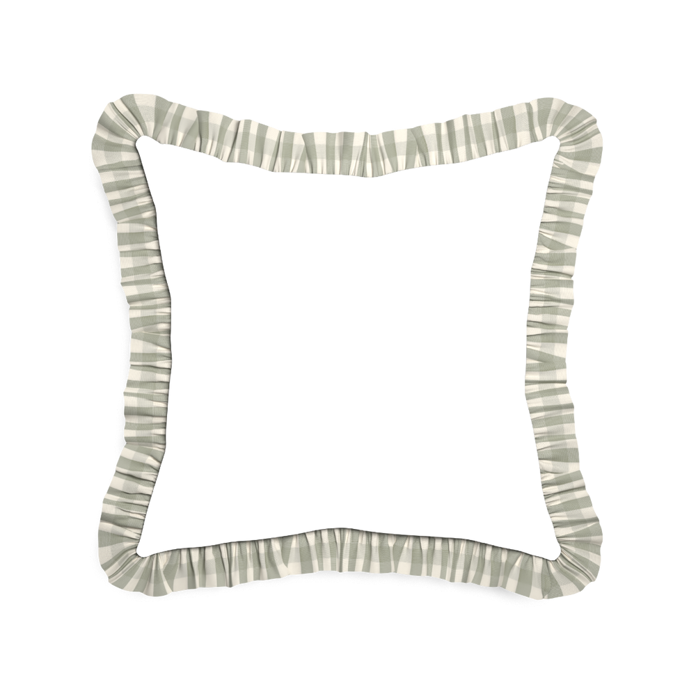 20-square ruby moss custom pillow with m on white background