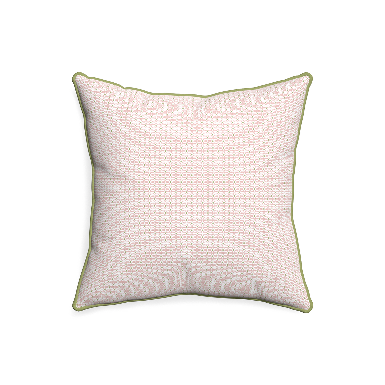 20-square loomi pink custom pink geometricpillow with moss piping on white background