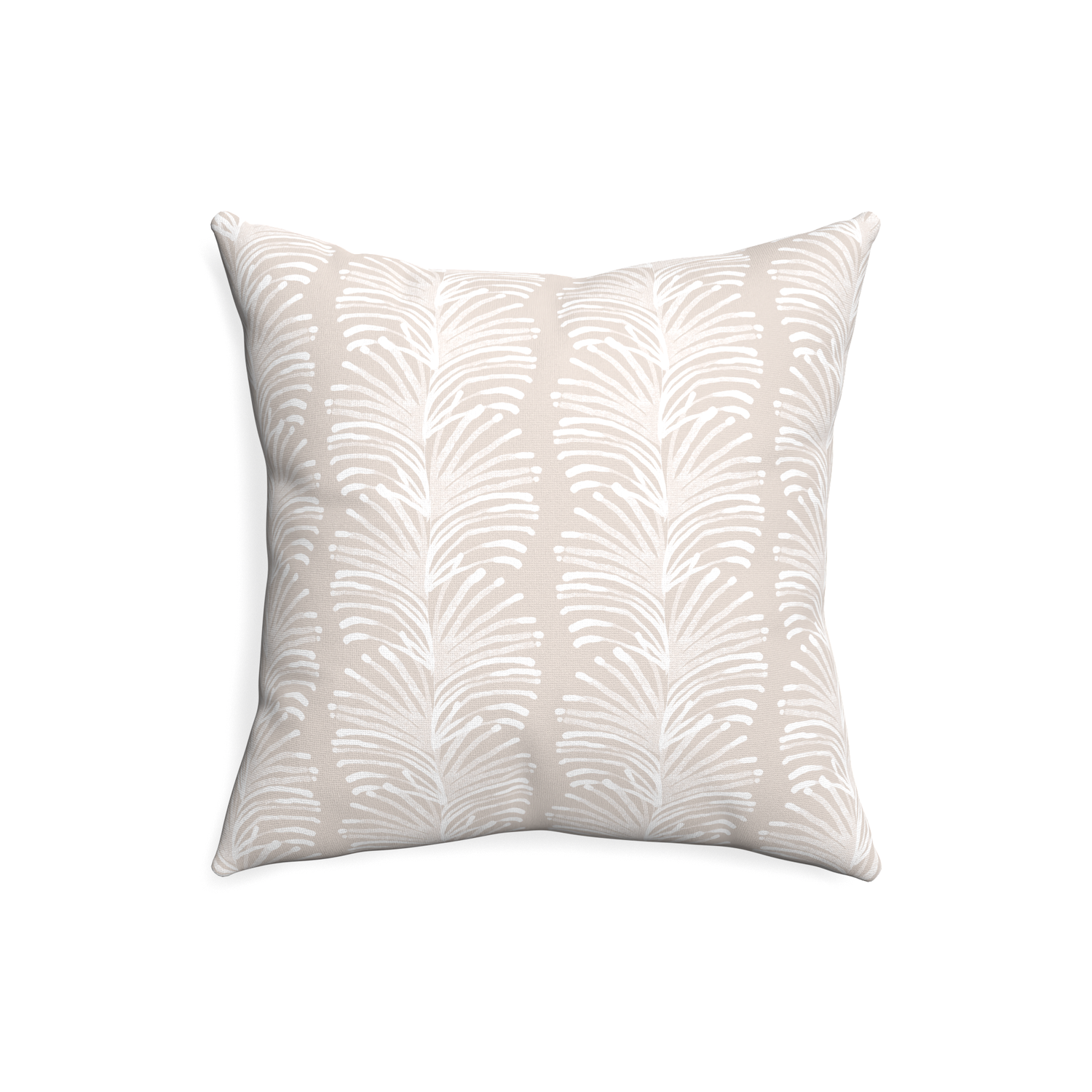 20-square emma sand custom sand colored botanical stripepillow with none on white background