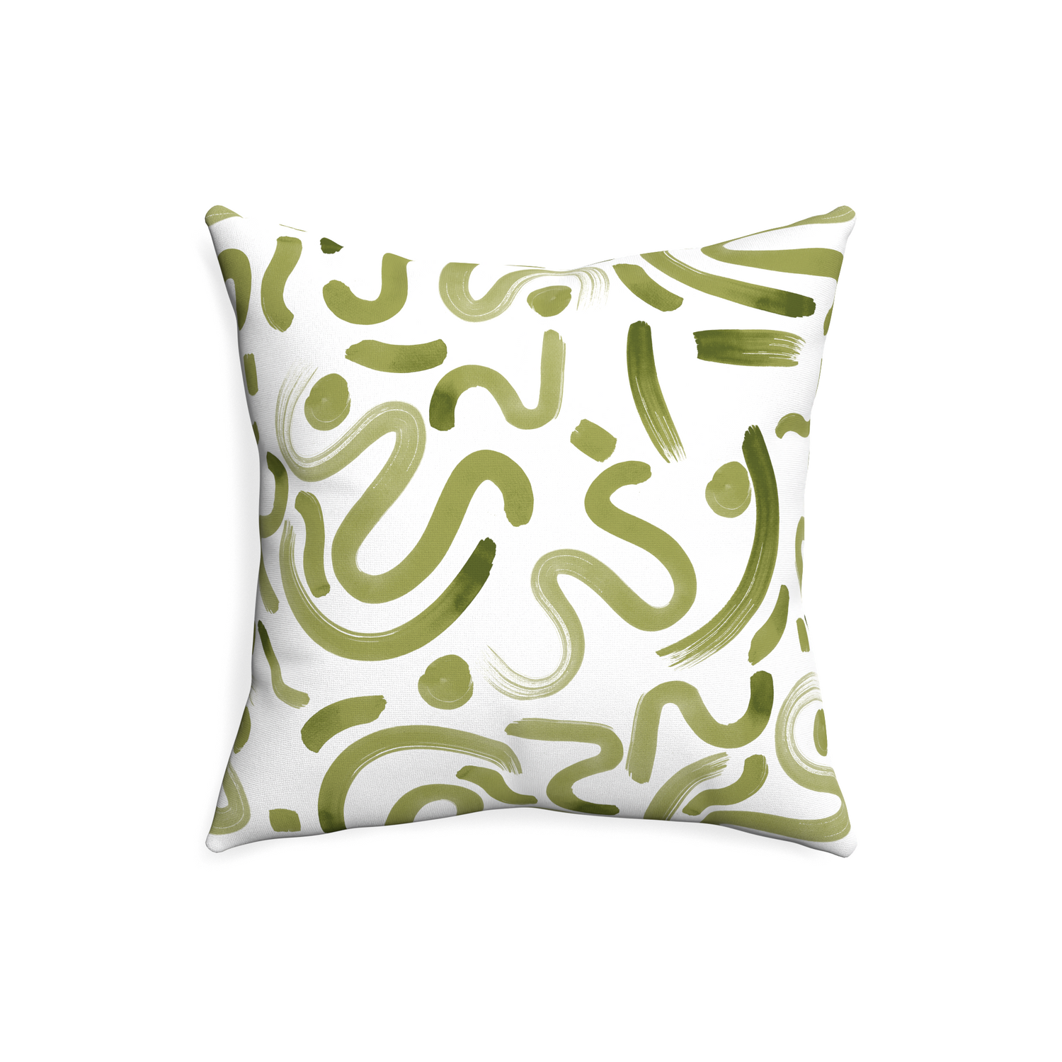 20-square hockney moss custom moss greenpillow with none on white background