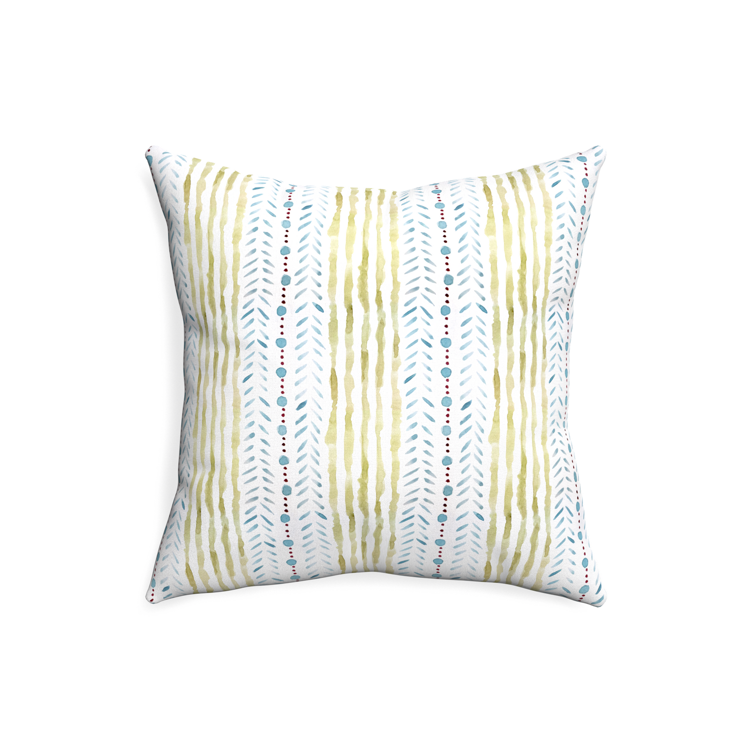 20-square julia custom blue & green stripedpillow with none on white background