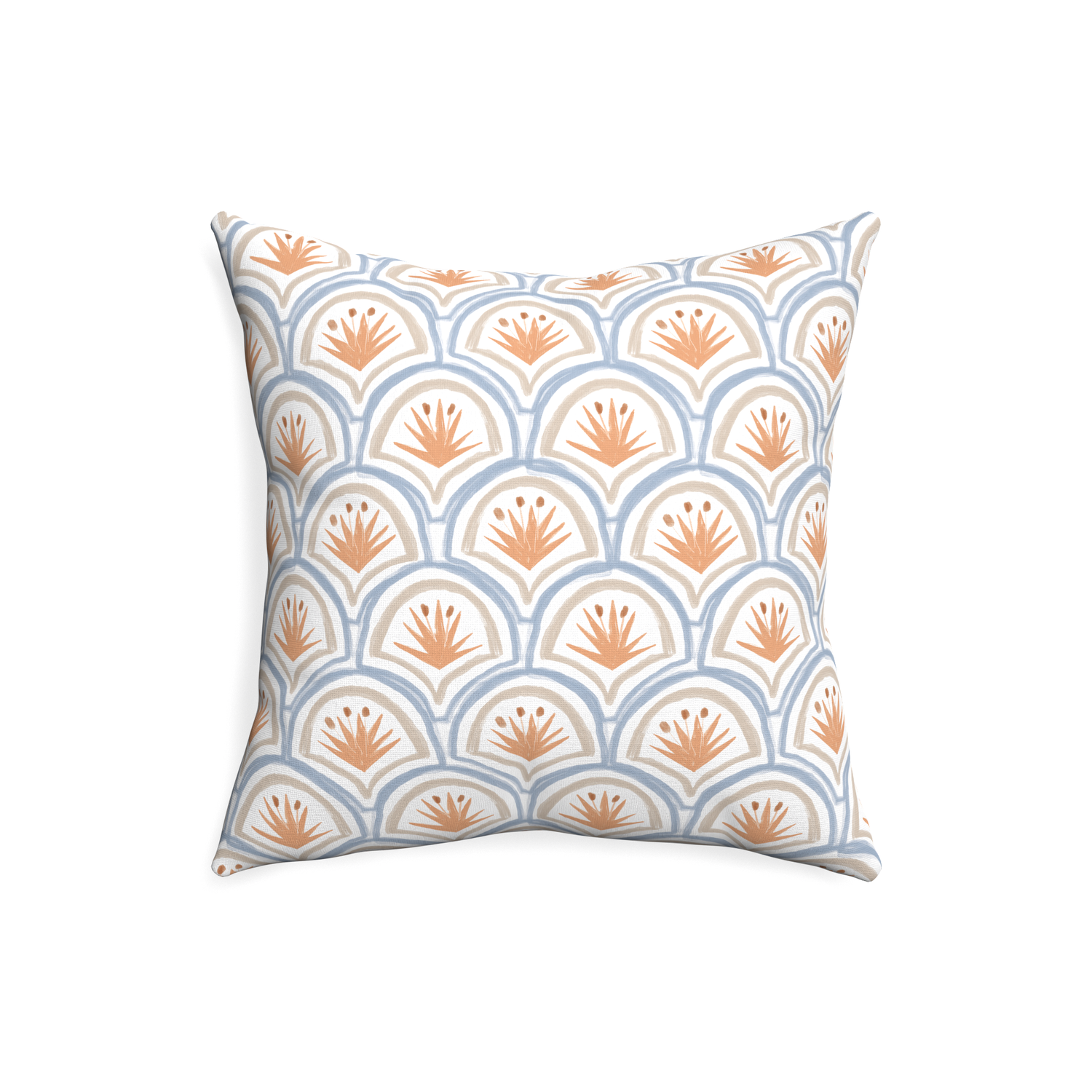 20-square thatcher apricot custom art deco palm patternpillow with none on white background