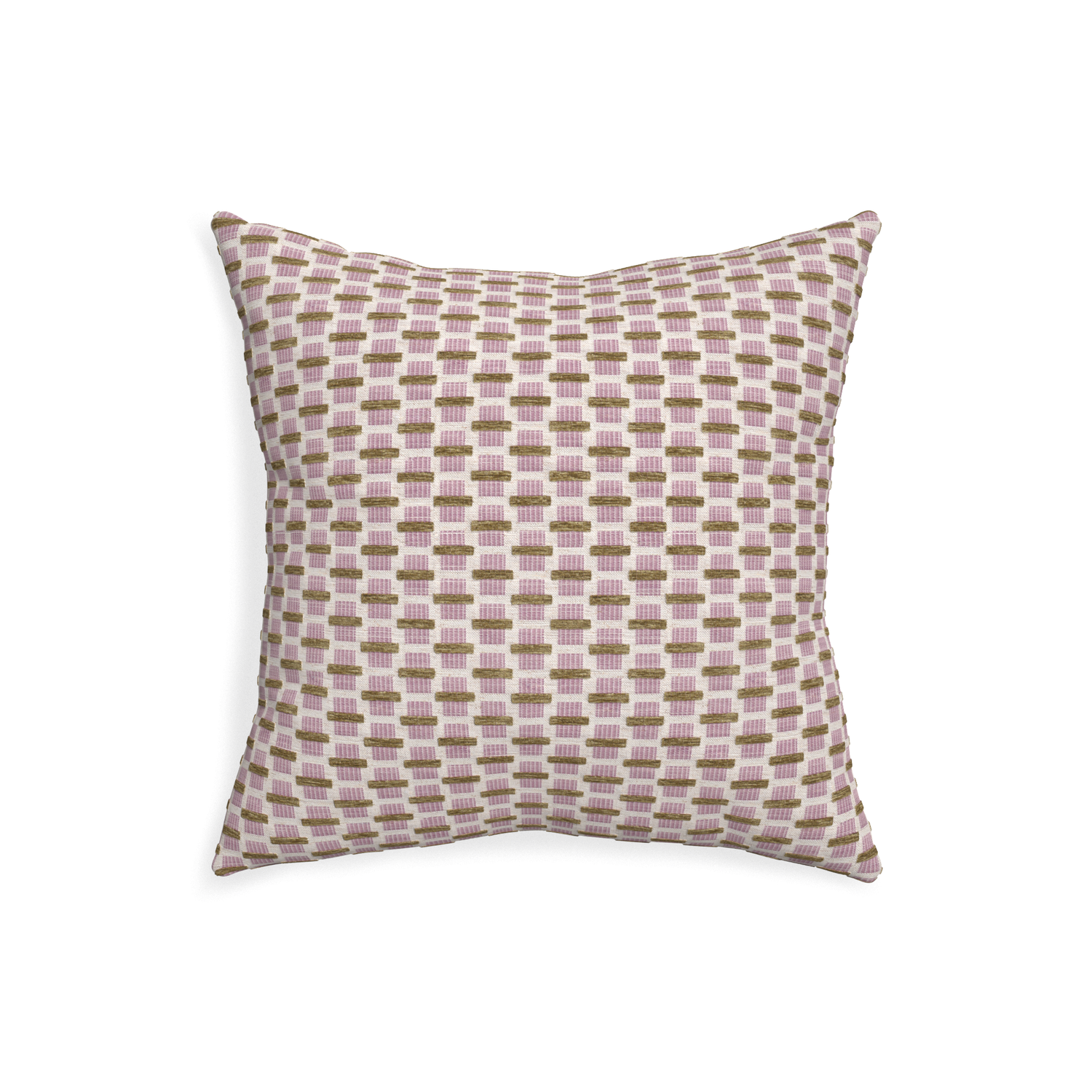 20-square willow orchid custom pink geometric chenillepillow with none on white background