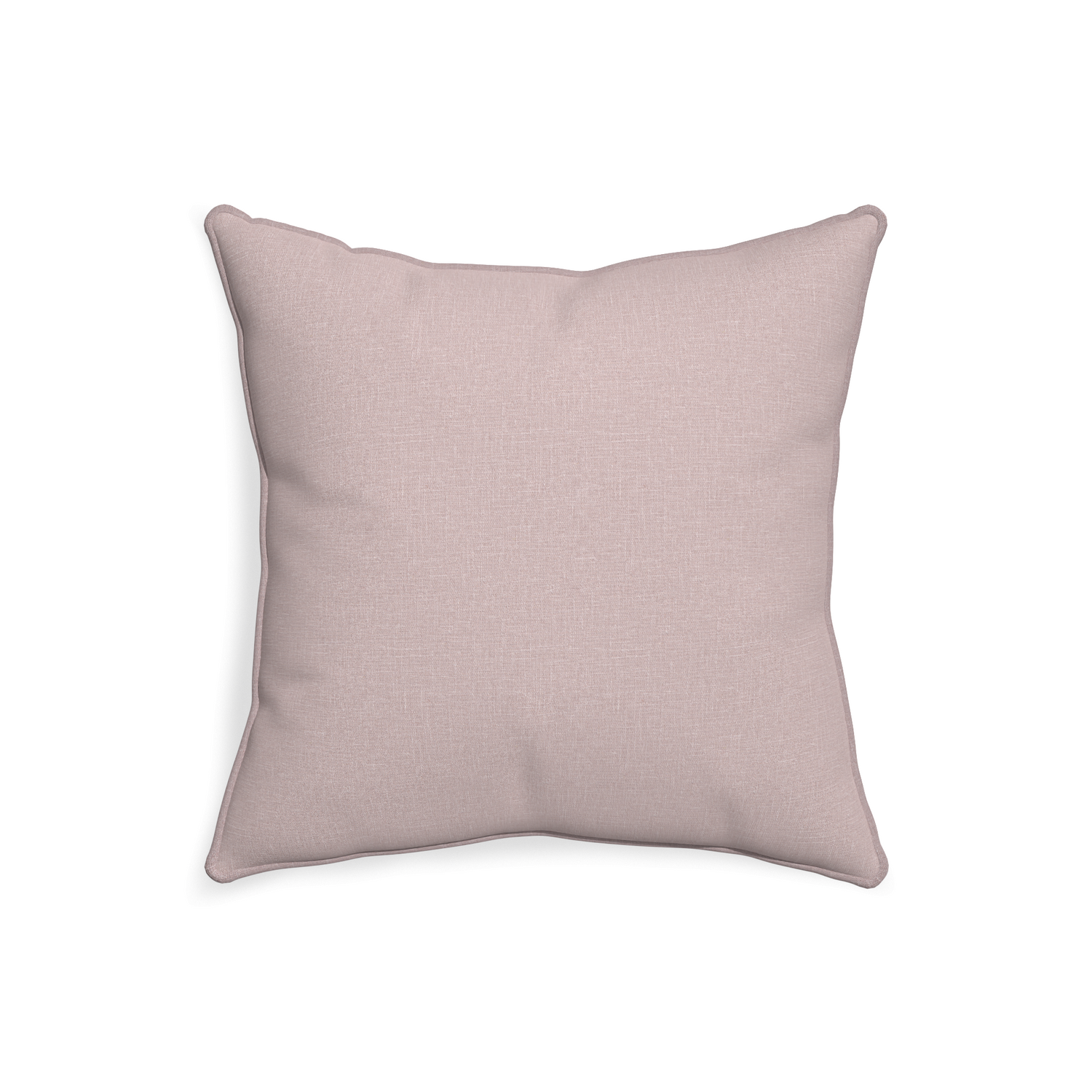 20-square orchid custom mauve pinkpillow with orchid piping on white background