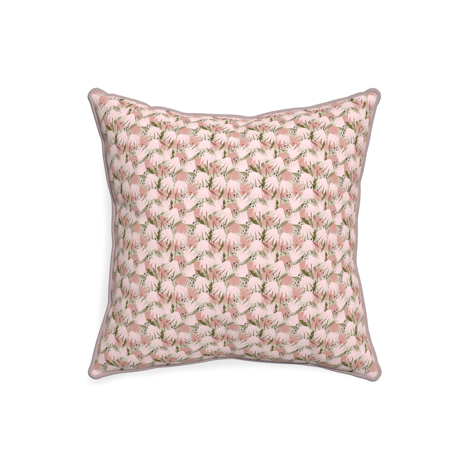 20-square eden pink custom pink floralpillow with orchid piping on white background