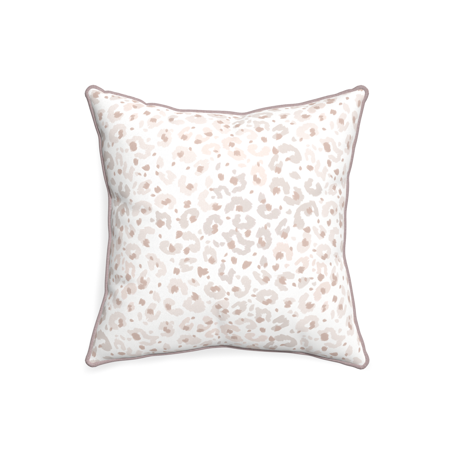 20-square rosie custom beige animal printpillow with orchid piping on white background
