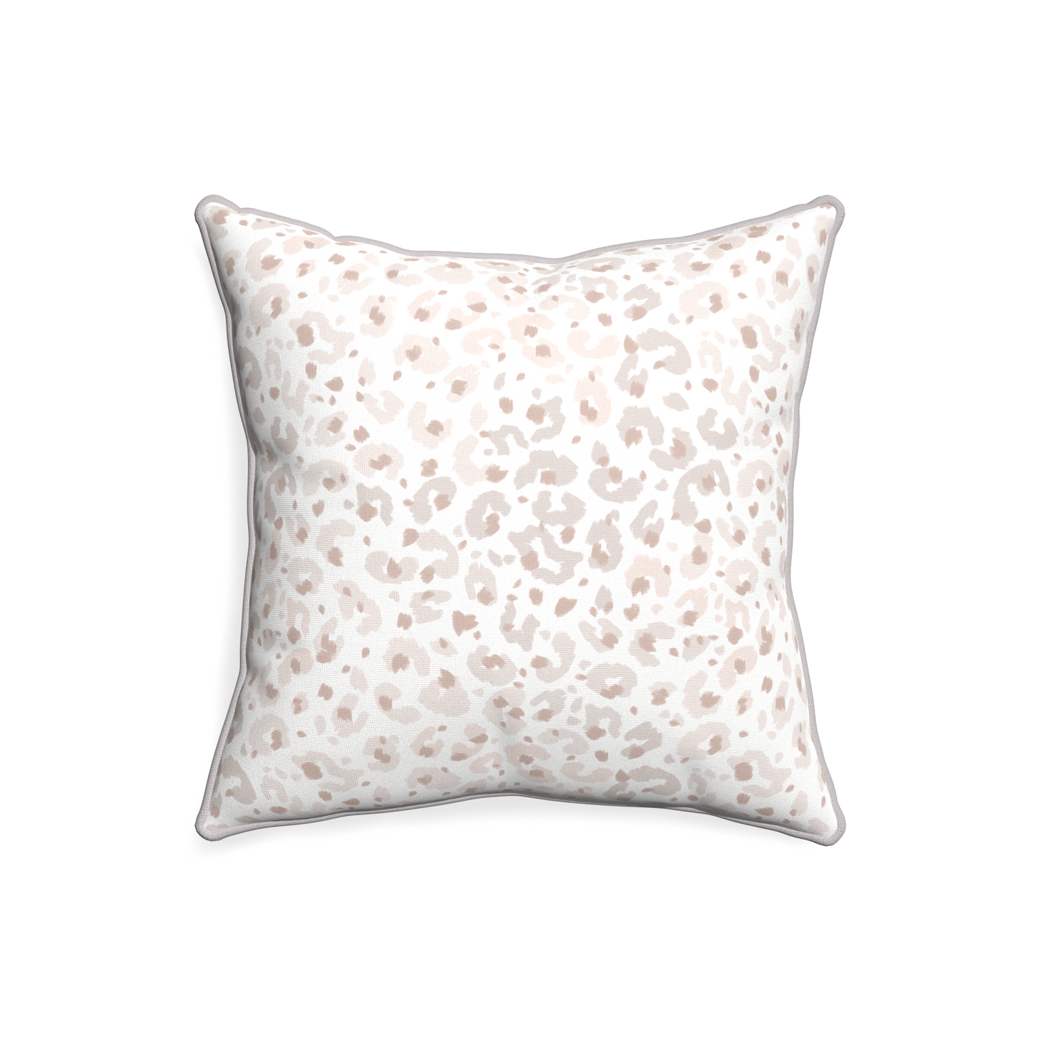 20-square rosie custom beige animal printpillow with pebble piping on white background