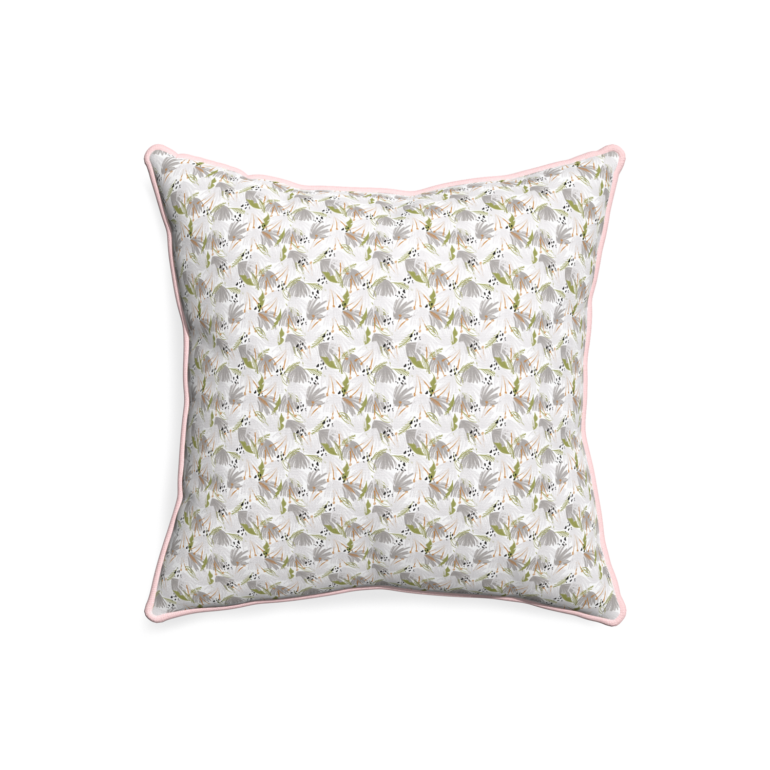 20-square eden grey custom grey floralpillow with petal piping on white background